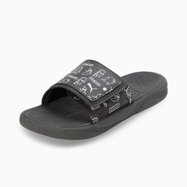 Royalcat Comfort Stablex Men's Slides, Dark Coal-Warm White, extralarge-IND