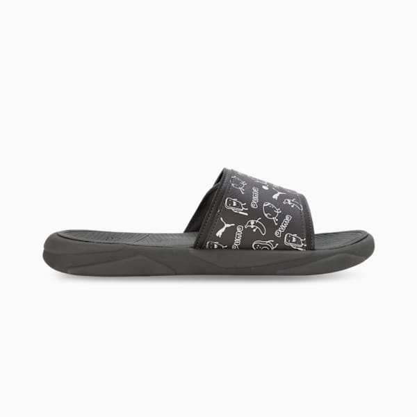 Royalcat Comfort Stablex Men's Slides, Dark Coal-Warm White, extralarge-IND