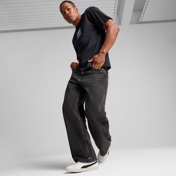 Clyde Leather Sneakers, PUMA White-PUMA Black-Frosted Ivory, extralarge
