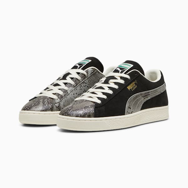 ユニセックス スウェード スプリト スニーカー, PUMA Black-Smokey Gray-Frosted Ivory, extralarge-JPN