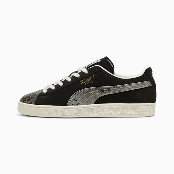 ユニセックス スウェード スプリト スニーカー, PUMA Black-Smokey Gray-Frosted Ivory, extralarge-JPN