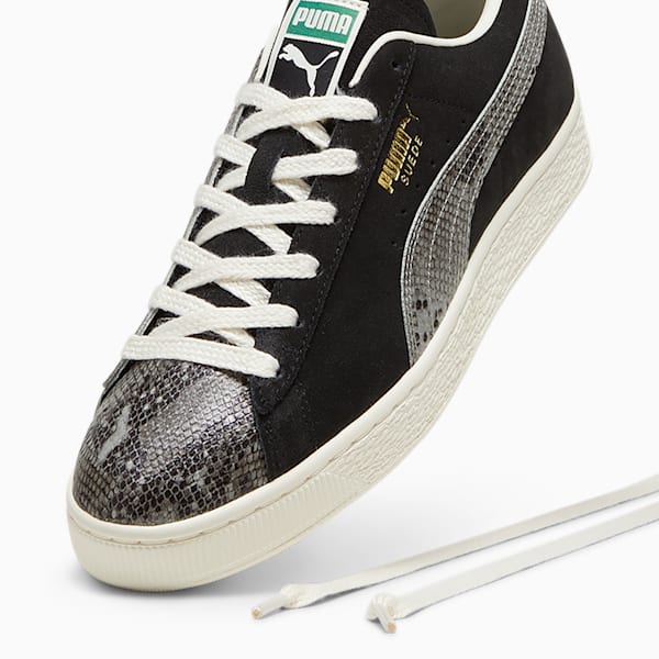 ユニセックス スウェード スプリト スニーカー, PUMA Black-Smokey Gray-Frosted Ivory, extralarge-JPN