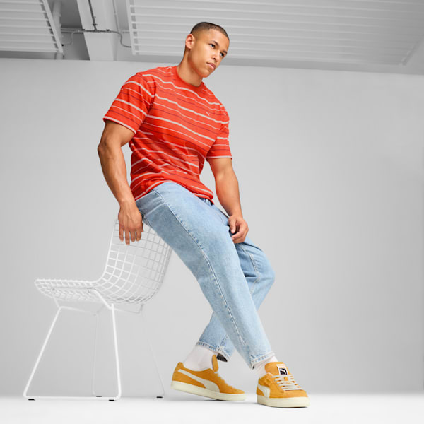 Suede Mohair Sneakers, Ginger Tea-Frosted Ivory, extralarge