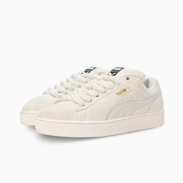 Suede XL Rope Sneakers, Frosted Ivory-Vapor Gray, extralarge-IND