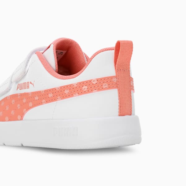 Courtflex V3 Dotty Kid's Sneakers, PUMA White-Deeva Peach, extralarge-IND