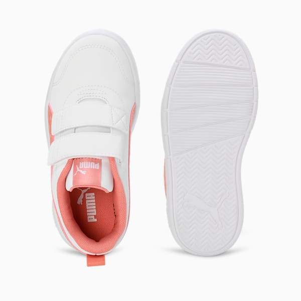 Courtflex V3 Dotty Kid's Sneakers, PUMA White-Deeva Peach, extralarge-IND