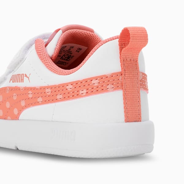 Courtflex V3 Dotty Toddlers' Sneakers, PUMA White-Deeva Peach, extralarge-IND