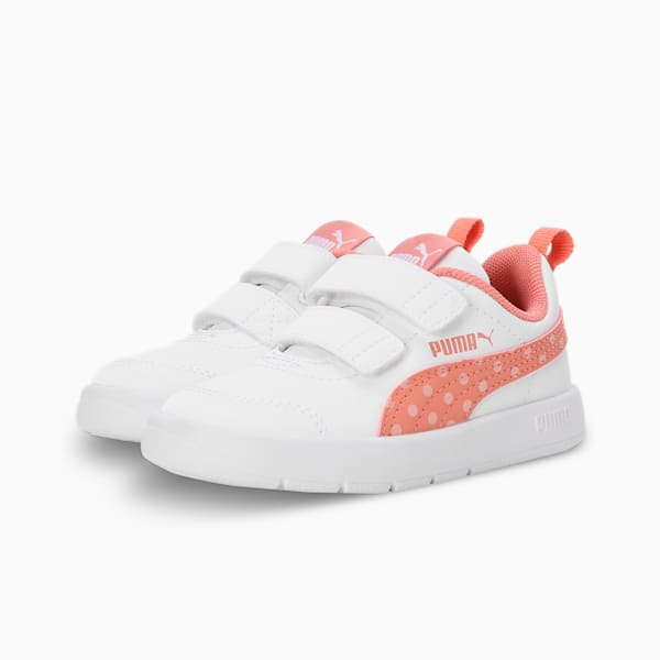 Courtflex V3 Dotty Toddlers' Sneakers, PUMA White-Deeva Peach, extralarge-IND