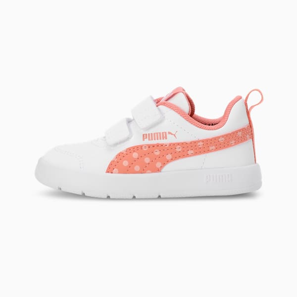 Courtflex V3 Dotty Toddlers' Sneakers, PUMA White-Deeva Peach, extralarge-IND