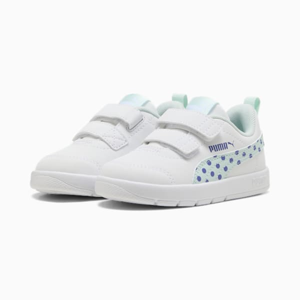 ベビー コートフレックス V3 ドッティ スニーカー 12-16cm, PUMA White-Peaceful Blue, extralarge-JPN