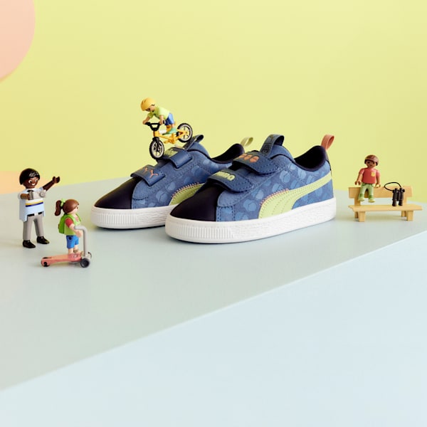 Tenis niños PUMA x TROLLS Suede Classic, Blue Horizon-Pistachio Green, extralarge