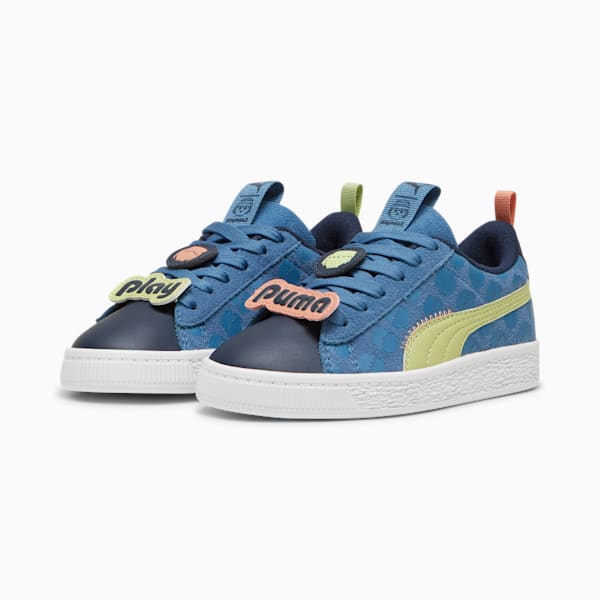 Tenis niños PUMA x TROLLS Suede Classic, Blue Horizon-Pistachio Green, extralarge