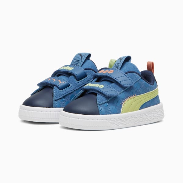 PUMA x PLAYMOBIL® Suede Classic Toddlers' Sneakers, Blue Horizon-Pistachio Green, extralarge