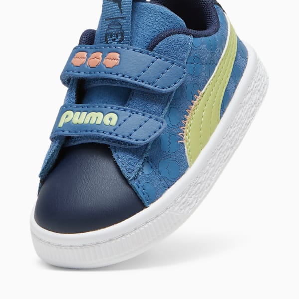 Tenis bebés PUMA x PLAYMOBIL® Suede Classic V, Blue Horizon-Pistachio Green, extralarge