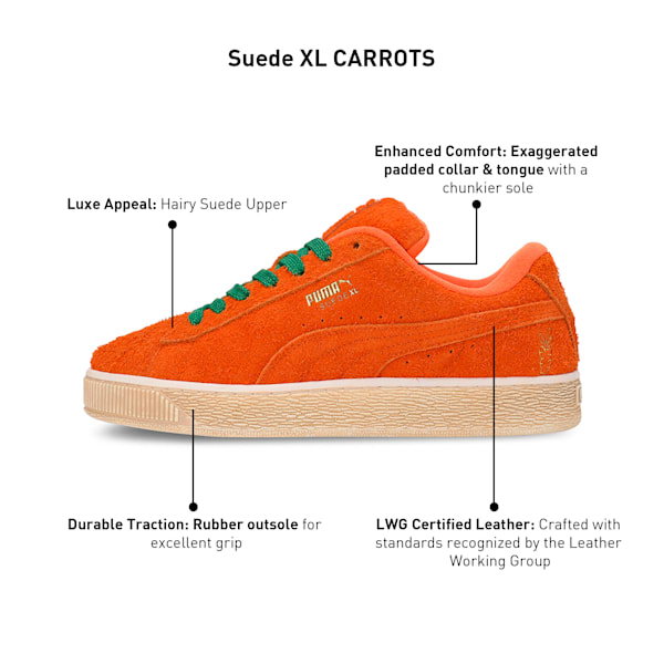 Suede XL CARROTS Sneakers, Rickie Orange-Warm White, extralarge-IND