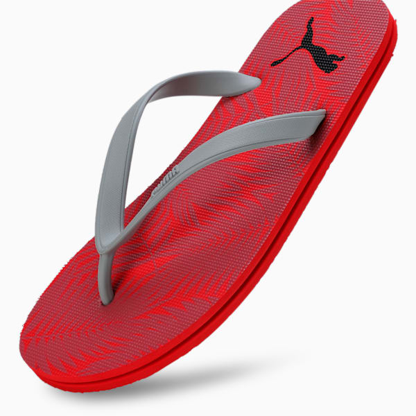 PUMA Griptex Men's Flip-Flops, For All Time Red-Cool Mid Gray-PUMA Black, extralarge-IND