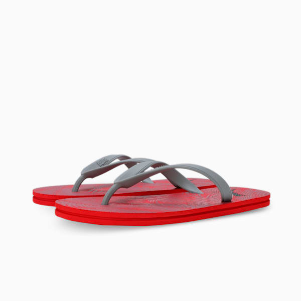 PUMA Griptex Men's Flip-Flops, For All Time Red-Cool Mid Gray-PUMA Black, extralarge-IND