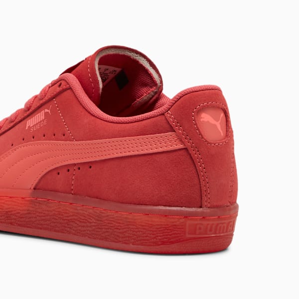 Suede Classic Translucent Sneakers Women, Tart Cherry-Salmon, extralarge
