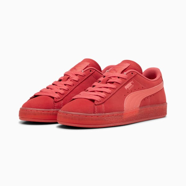 Suede Classic Translucent Sneakers Women, Tart Cherry-Salmon, extralarge