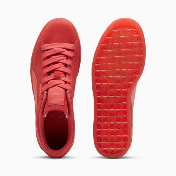 Suede Classic Translucent Sneakers Women, Tart Cherry-Salmon, extralarge