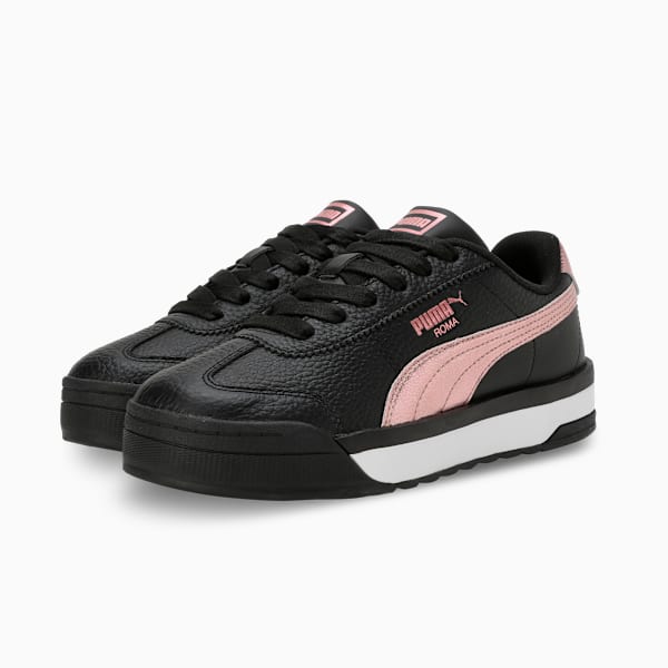 Roma Feminine Metallic Women's Sneakers, PUMA Black-Rose Gold, extralarge-IND