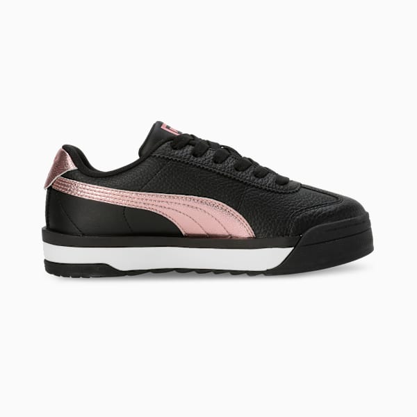 Roma Feminine Metallic Women's Sneakers, PUMA Black-Rose Gold, extralarge-IND