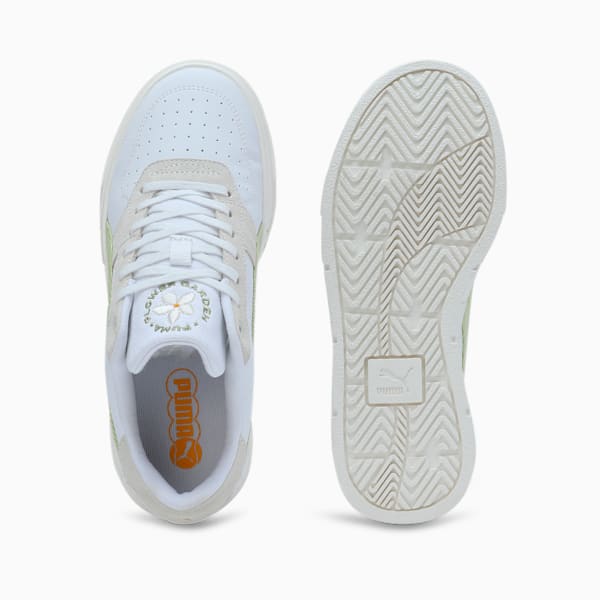 Cali Court Embroidery Women's Sneakers, Pistachio Green-Warm White, extralarge-IND