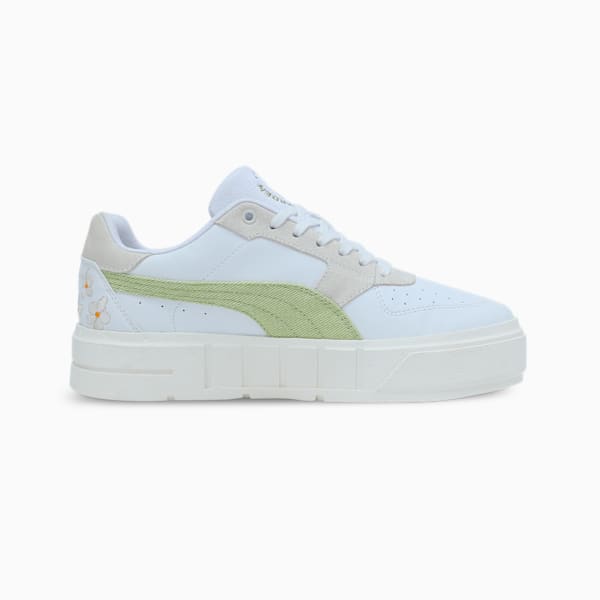 Cali Court Embroidery Women's Sneakers, Pistachio Green-Warm White, extralarge-IND