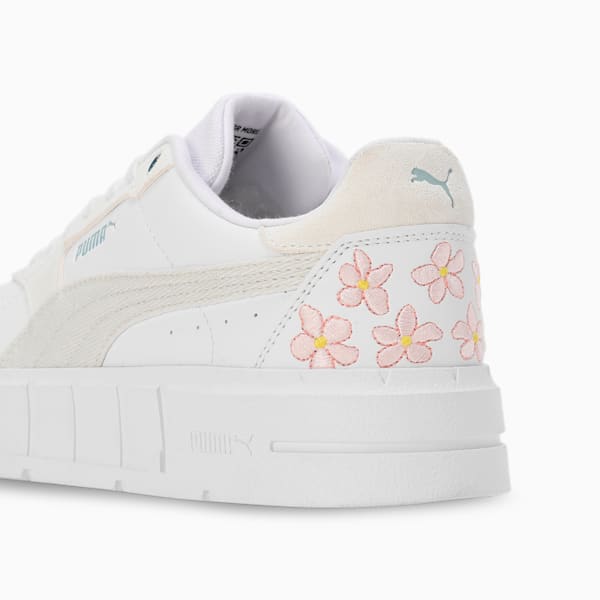 Cali Court Embroidery Women's Sneakers, Vapor Gray-PUMA White, extralarge-IND