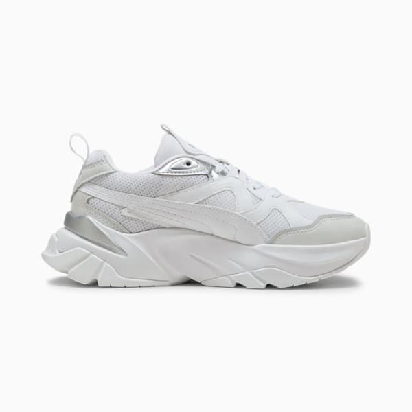 ウィメンズ ソフィア メタリック スニーカー, PUMA White-PUMA Silver, extralarge-JPN