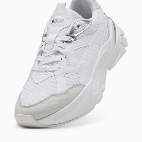 ウィメンズ ソフィア メタリック スニーカー, PUMA White-PUMA Silver, extralarge-JPN