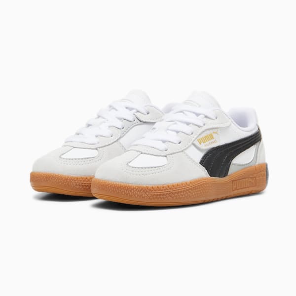 Tenis Palermo Moda para niñas, PUMA White-PUMA Black, extralarge