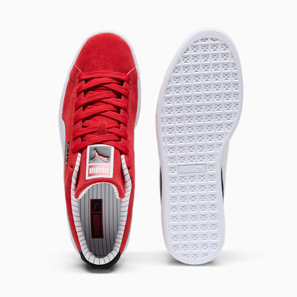 Suede Pinstripe Sports Club Men's Sneakers, For All Time Red-PUMA White-PUMA Black, extralarge