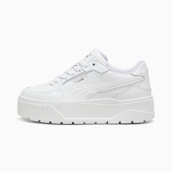 Tenis juvenil Karmen II IDOL, PUMA White-PUMA White-PUMA Silver, extralarge