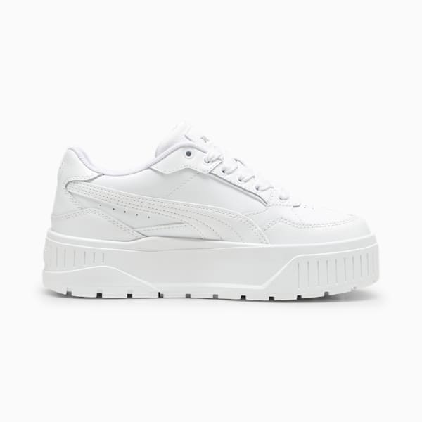 Tenis Karmen II Idol para adolescentes, PUMA White-PUMA White-PUMA Silver, extralarge