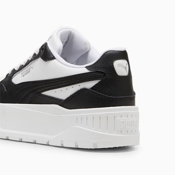 Tenis Karmen II Idol para adolescentes, PUMA White-PUMA Black-PUMA Silver, extralarge