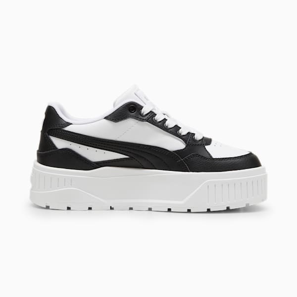 Tenis Karmen II Idol para adolescentes, PUMA White-PUMA Black-PUMA Silver, extralarge
