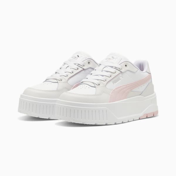 Karmen II IDOL Big Kids' Sneakers, PUMA White-Mauve Mist-Feather Gray, extralarge