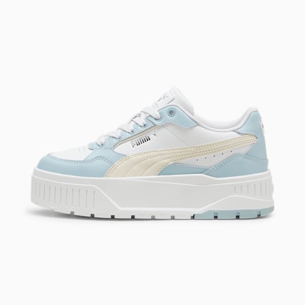 Karmen II IDOL Big Kids' Sneakers, PUMA White-Alpine Snow-Frosted Dew, extralarge