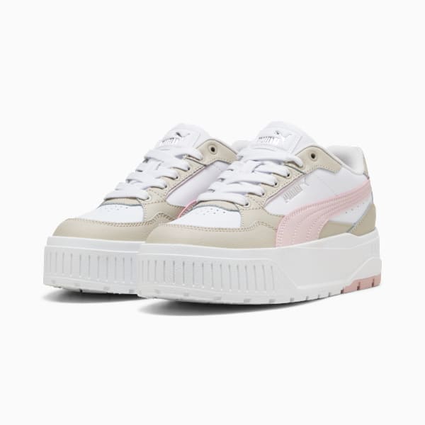 Tenis Karmen II Idol para adolescentes, PUMA White-Mauve Mist-Desert Dust, extralarge