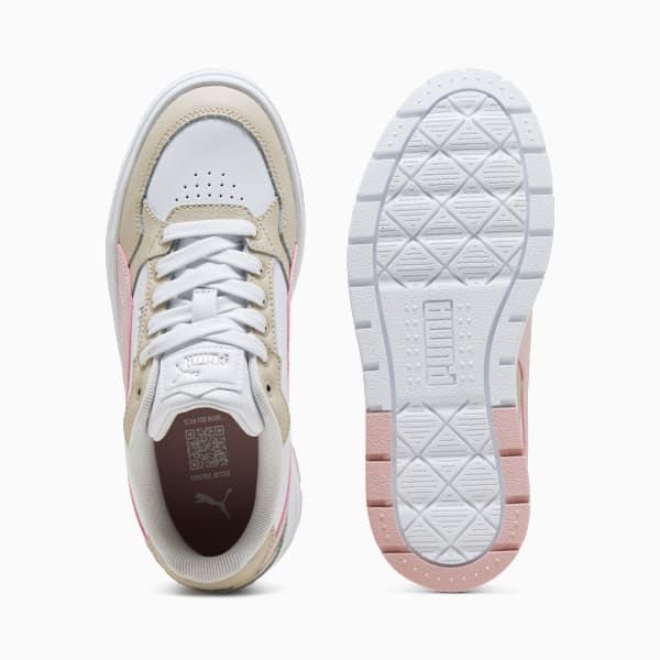 Tenis Karmen II Idol para adolescentes, PUMA White-Mauve Mist-Desert Dust, extralarge