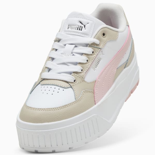 Karmen II IDOL Big Kids' Sneakers, PUMA White-Mauve Mist-Desert Dust, extralarge