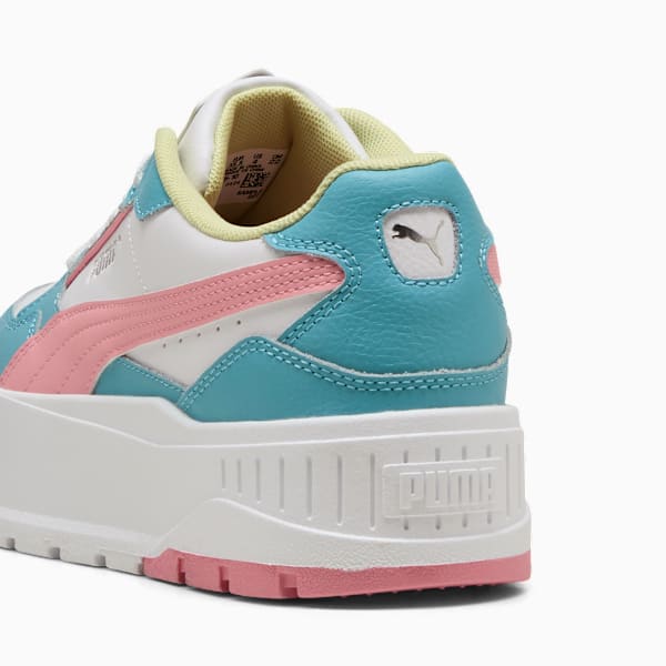 Tenis Karmen II Idol para adolescentes, PUMA White-Pinkscape-Aqua, extralarge