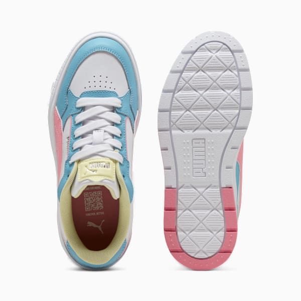 Tenis Karmen II Idol para adolescentes, PUMA White-Pinkscape-Aqua, extralarge