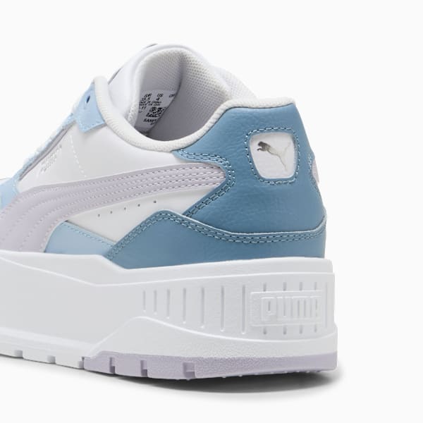 Tenis Karmen II Idol para adolescentes, PUMA White-Lilac Crush-Cool Blue, extralarge