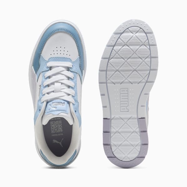 Tenis Karmen II Idol para adolescentes, PUMA White-Lilac Crush-Cool Blue, extralarge
