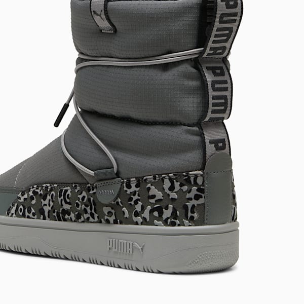 Botas Snowbae Animal para mujer, Mineral Gray-PUMA Black, extralarge