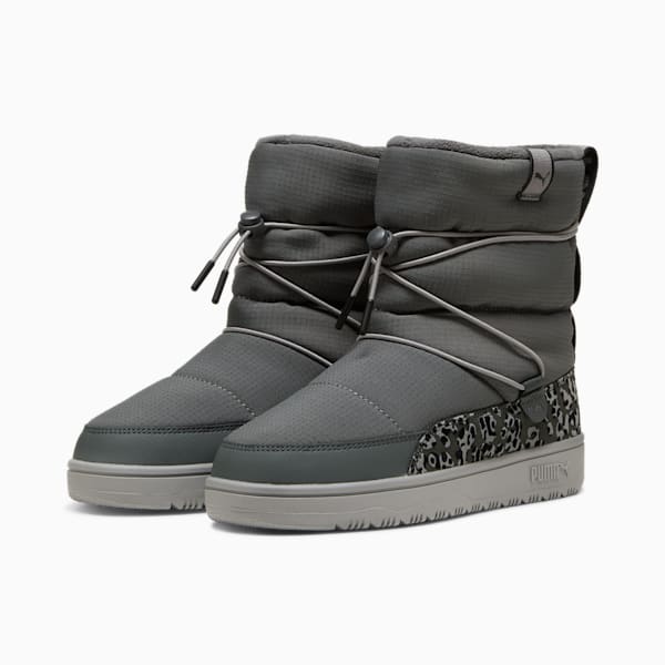 Botas Snowbae Animal para mujer, Mineral Gray-PUMA Black, extralarge