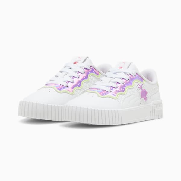 Tenis para niñas PUMA x TROLLS Carina 2.0, PUMA White-Mauved Out-Cool Cucumber, extralarge