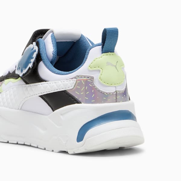 Tenis para niños PUMA x TROLLS Trinity, PUMA White-PUMA Black-Cool Cucumber, extralarge